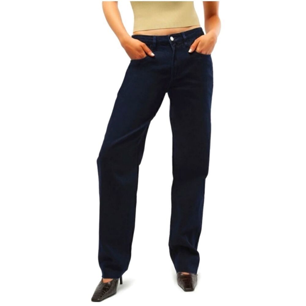 NWT WeWoreWhat Low Rise Dad Jeans 25 raw hem